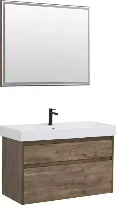 Мебель для ванной AQUANET Nova Lite 100 два ящика, дуб рустикальный