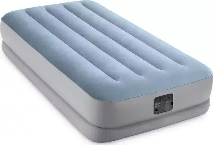 Надувная кровать INTEX 64166 99x191x36 см Raised Comfort с подголовником, встр.нас. 220 В, до 136 кг