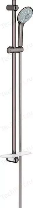 Душевой гарнитур Grohe Euphoria Massage с полочкой, 90 см, темный графит (27226A01)