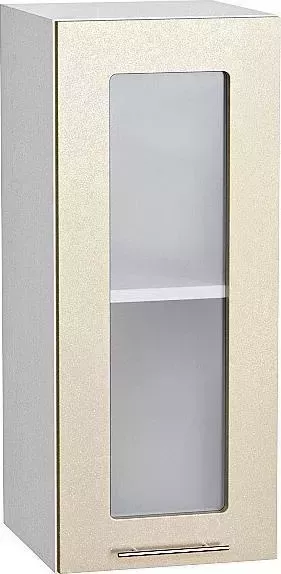 Шкаф верхний VIVAT с 1-ой остекленной дверцей Валерия-М Бежевый металлик