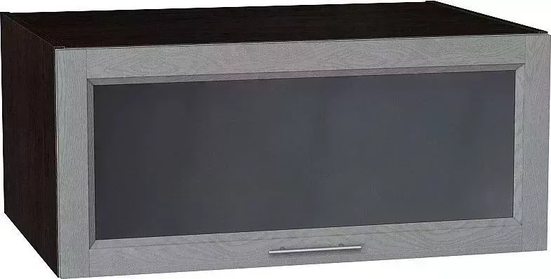 Шкаф верхний VIVAT горизонтальный остекленный глубокий Сканди Grey Softwood
