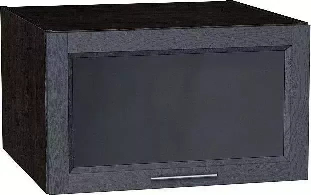 Шкаф верхний VIVAT горизонтальный остекленный глубокий Сканди Graphite Softwood