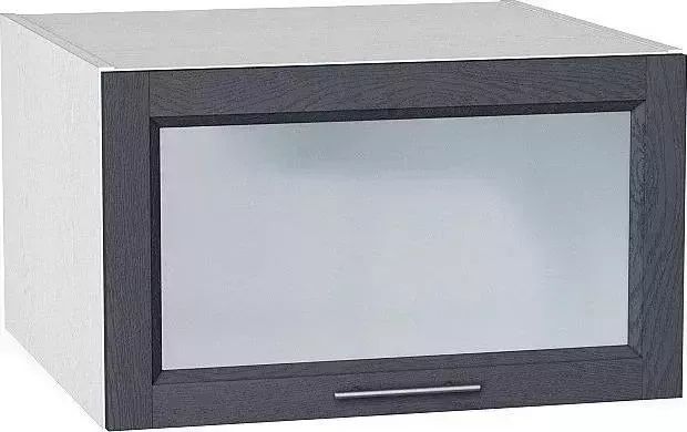 Шкаф верхний VIVAT горизонтальный остекленный глубокий Сканди Graphite Softwood