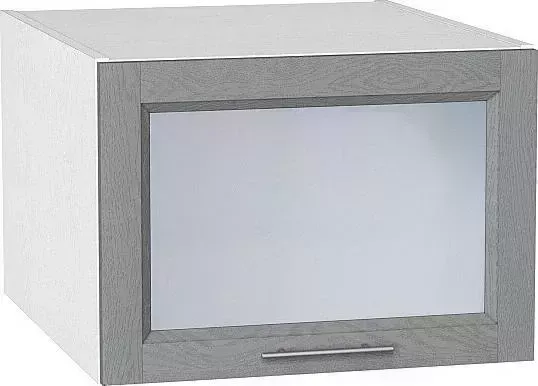 Шкаф верхний VIVAT горизонтальный остекленный глубокий Сканди Grey Softwood