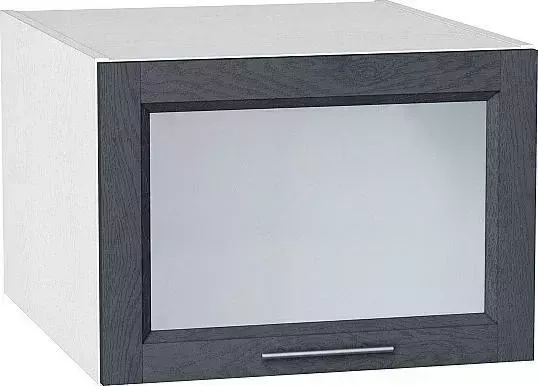 Шкаф верхний VIVAT горизонтальный остекленный глубокий Сканди Graphite Softwood