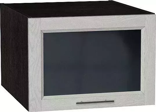Шкаф верхний VIVAT горизонтальный остекленный глубокий Сканди Cappuccino Softwood