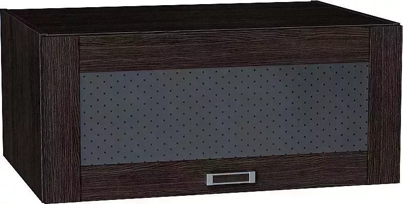Шкаф верхний VIVAT горизонтальный остекленный глубокий Лофт Wenge Veralinga