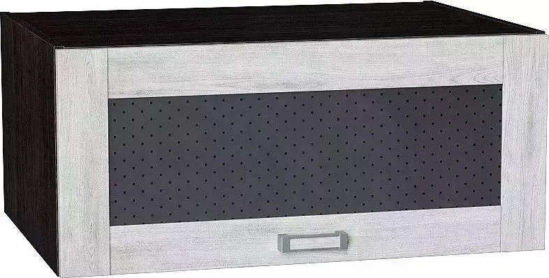 Шкаф верхний VIVAT горизонтальный остекленный глубокий Лофт Nordic Oak