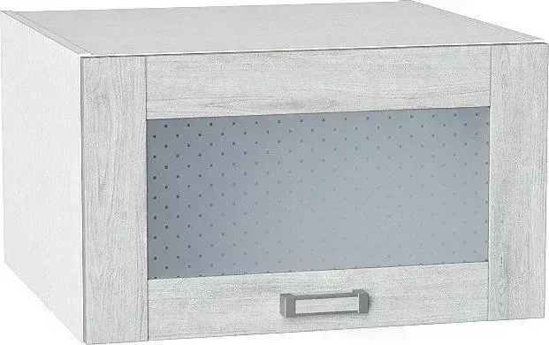 Шкаф верхний VIVAT горизонтальный остекленный глубокий Лофт Nordic Oak