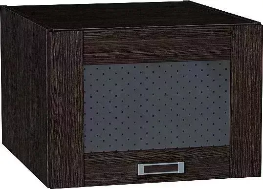Шкаф верхний VIVAT горизонтальный остекленный глубокий Лофт Wenge Veralinga