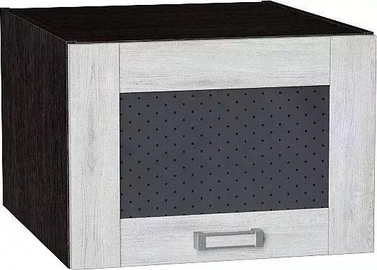 Шкаф верхний VIVAT горизонтальный остекленный глубокий Лофт Nordic Oak