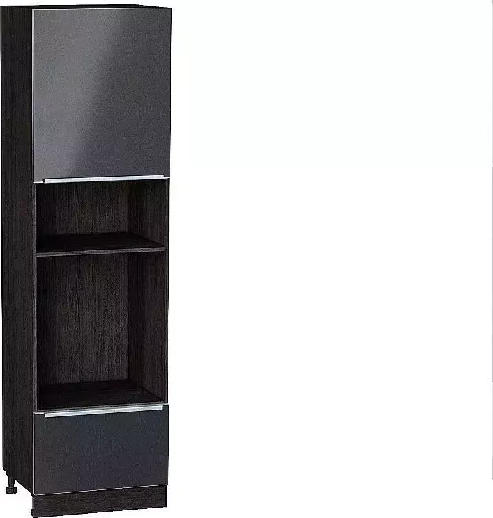 Пенал VIVAT Шкаф с 1-ой дверцей и ящиком под технику Фьюжн Anthracite