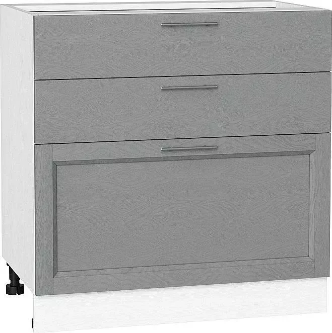 Шкаф нижний VIVAT с 3-мя ящиками Сканди Grey Softwood