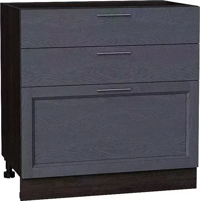 Шкаф нижний VIVAT с 3-мя ящиками Сканди Graphite Softwood