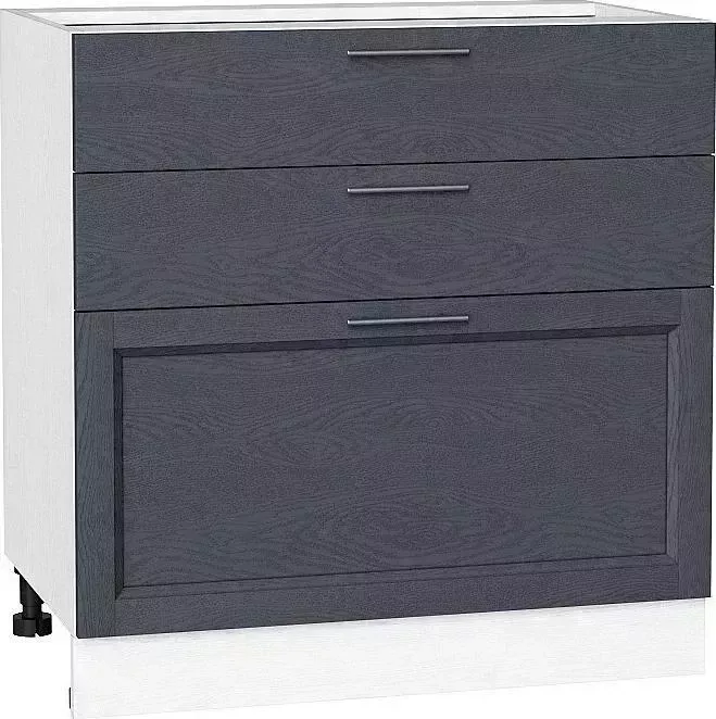 Шкаф нижний VIVAT с 3-мя ящиками Сканди Graphite Softwood