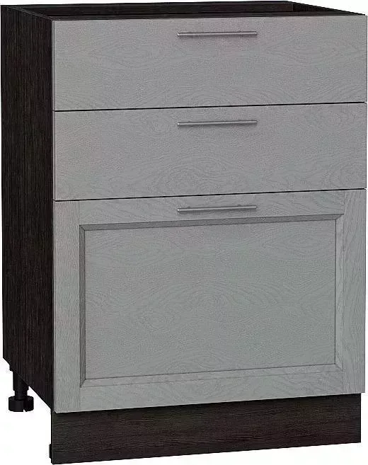 Шкаф нижний VIVAT с 3-мя ящиками Сканди Grey Softwood