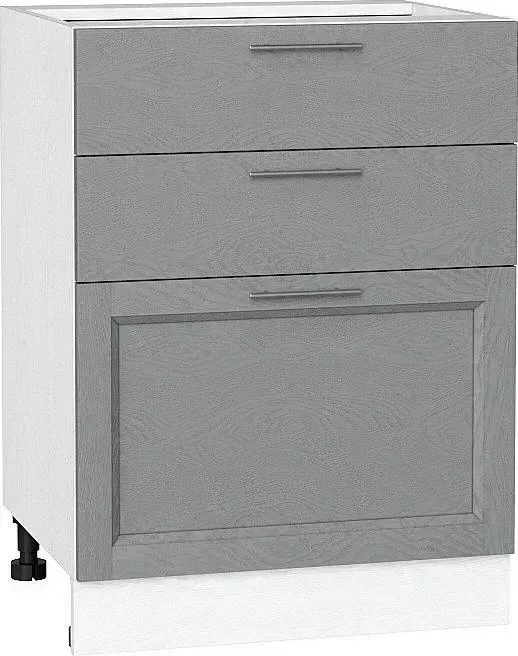 Шкаф нижний VIVAT с 3-мя ящиками Сканди Grey Softwood
