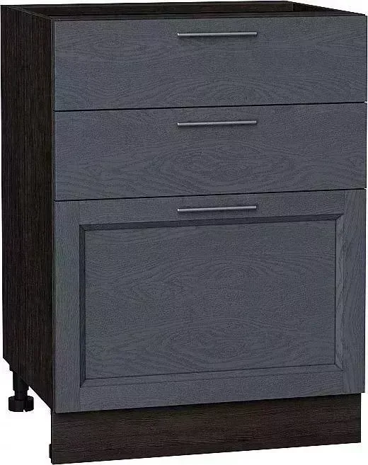 Шкаф нижний VIVAT с 3-мя ящиками Сканди Graphite Softwood