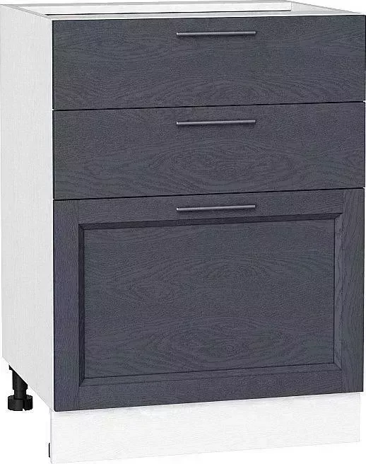 Шкаф нижний VIVAT с 3-мя ящиками Сканди Graphite Softwood
