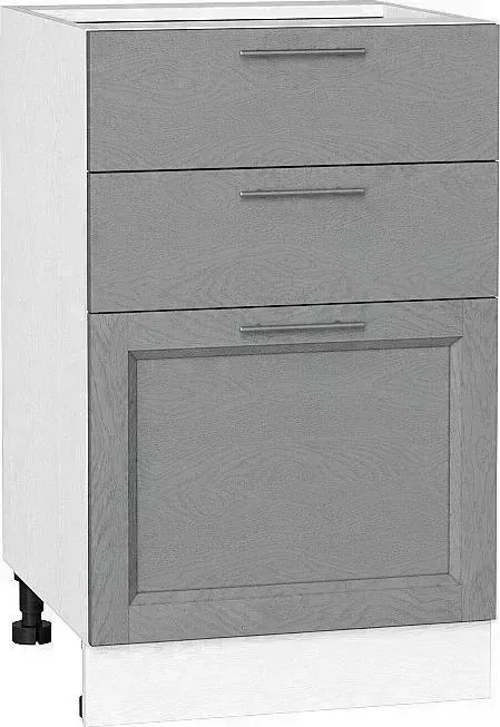 Шкаф нижний VIVAT с 3-мя ящиками Сканди Grey Softwood
