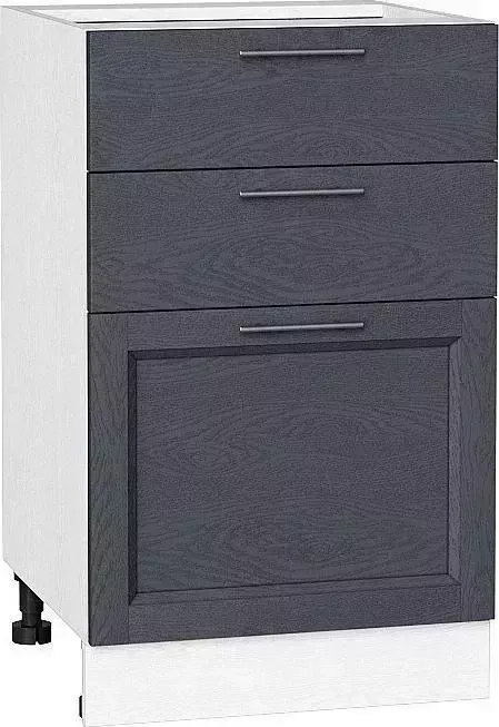 Шкаф нижний VIVAT с 3-мя ящиками Сканди Graphite Softwood