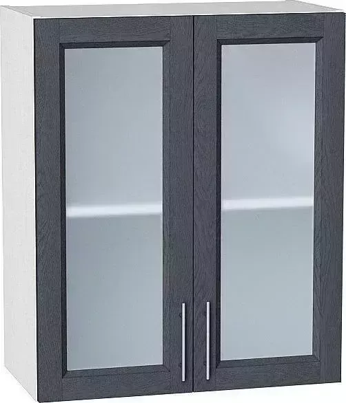 Шкаф верхний VIVAT с 2-мя остекленными дверцами Сканди Graphite Softwood
