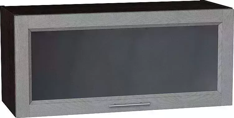 Шкаф верхний VIVAT горизонтальный остекленный Сканди Grey Softwood