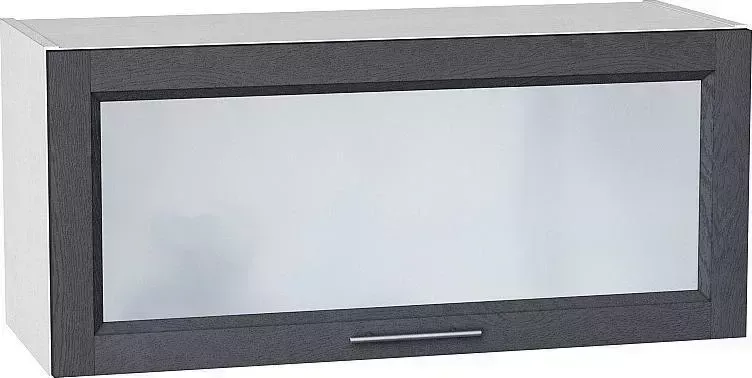 Шкаф верхний VIVAT горизонтальный остекленный Сканди Graphite Softwood