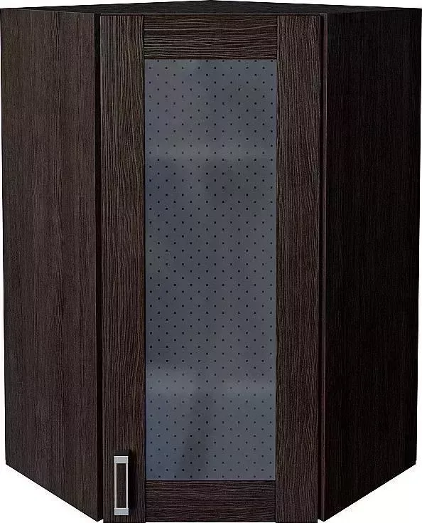 Шкаф угловой верхний VIVAT остекленный Лофт Wenge Veralinga