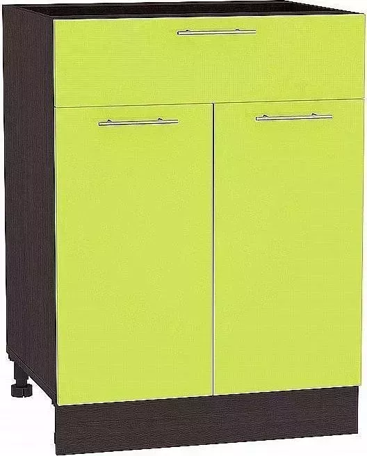 Шкаф нижний VIVAT с 2-мя дверцами и ящиком Валерия-М Лайм глянец