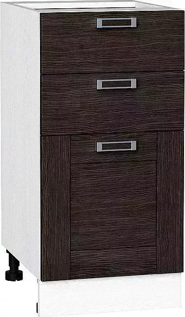 Шкаф нижний VIVAT с 3-мя ящиками Лофт Wenge Veralinga