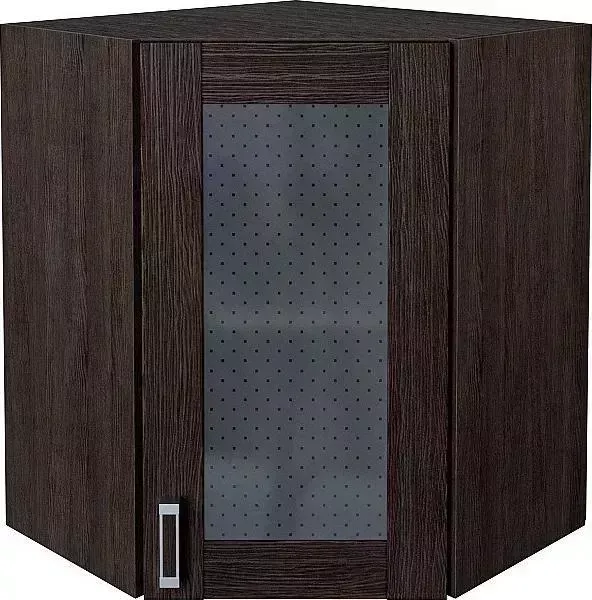 Шкаф угловой верхний VIVAT остекленный Лофт Wenge Veralinga