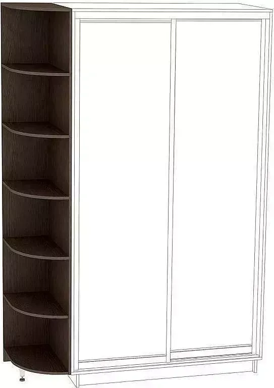 Стеллаж VIVAT угловой S-5 2200*300*600 Черное дерево