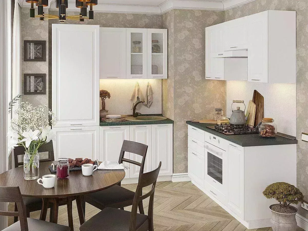 Кухонный гарнитур VIVAT Ницца Royal-03 Blanco Blanco