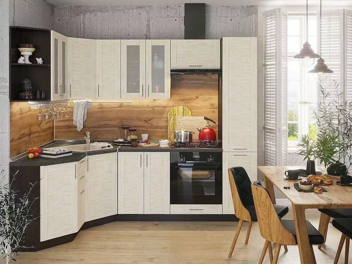 Кухонный гарнитур VIVAT Лофт-04 Nordic Oak