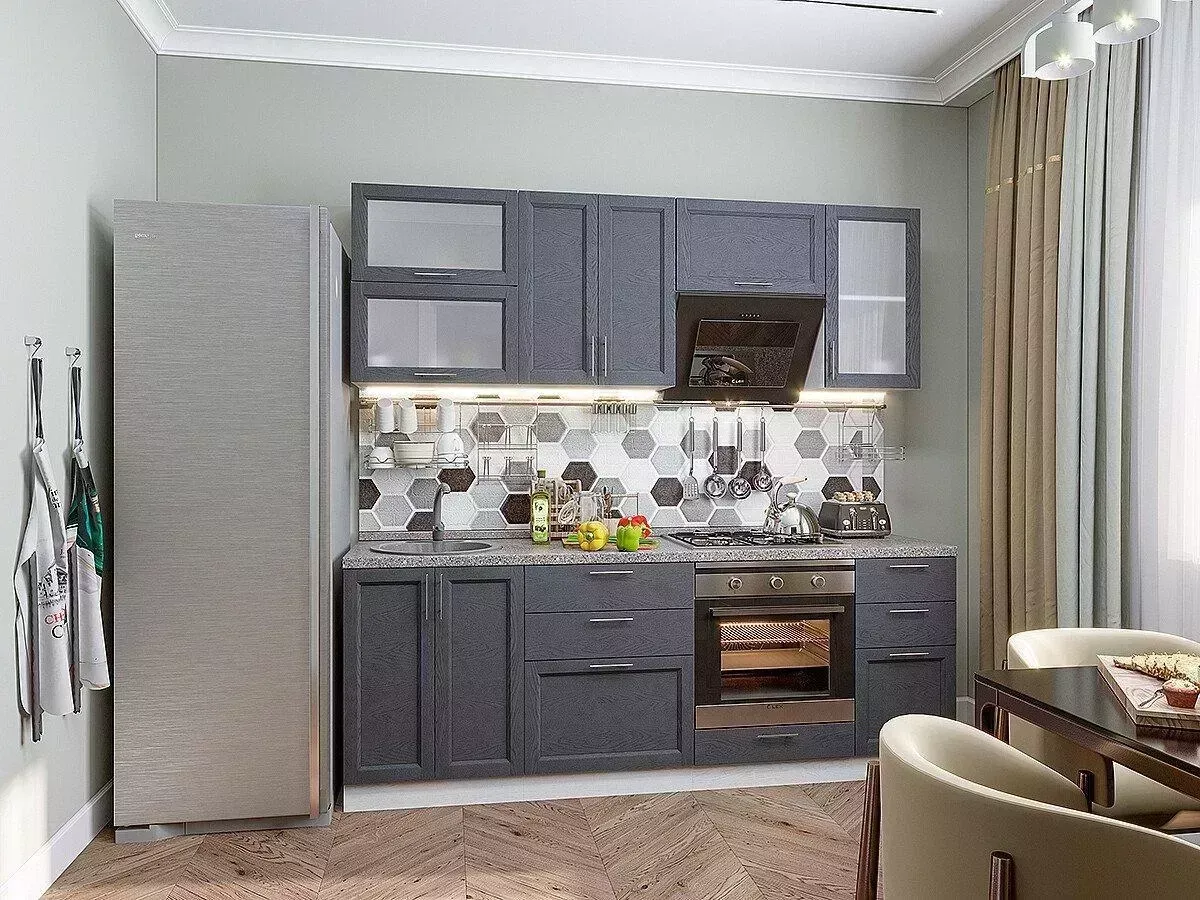 Кухонный гарнитур VIVAT Сканди-02 Graphite Softwood