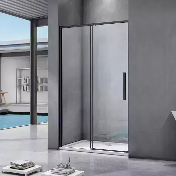 Душевая дверь Good Door Idea WTW 140х195 прозрачная, черный (WTW-140-C-B)