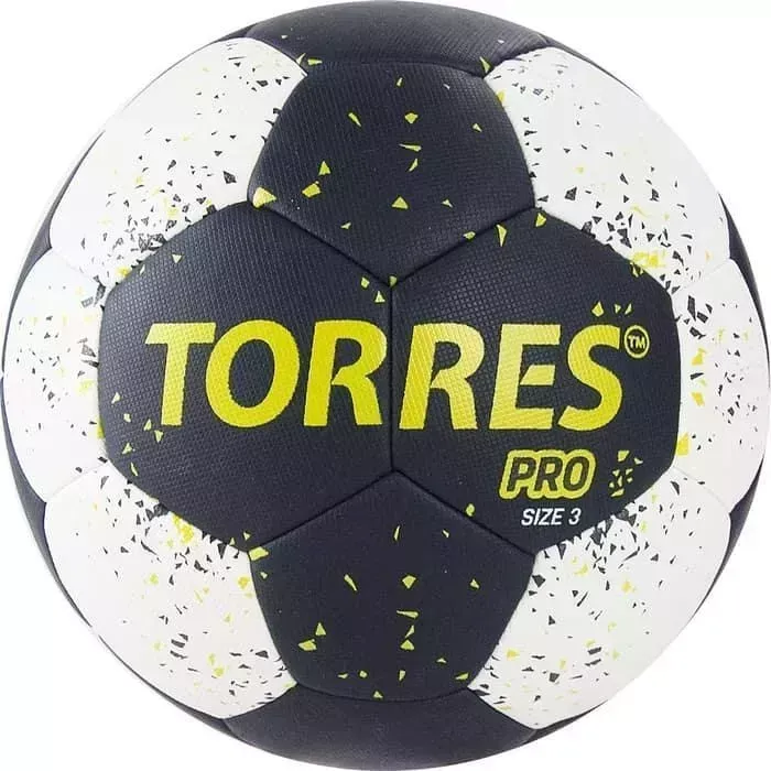 Мяч гандбольный TORRES PRO арт. H32163, р.3, черно-бело-желтый