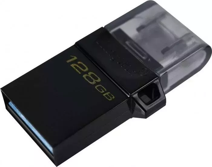 Флеш-накопитель KINGSTON 128Gb DataTraveler microDuo 3 G2 DTDUO3G2/128GB USB3.0 черный