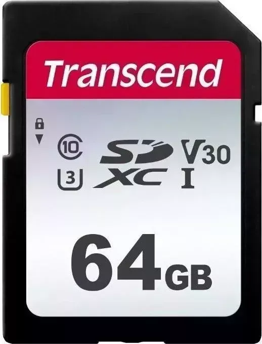 Карта памяти TRANSCEND SDXC 64Gb Class10 TS64GSDC300S 300S w/o adapter