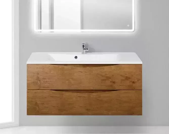 Тумба с раковиной BELBANGO с Marino 120 rovere nature (MARINO-1200-2C-SO-RN-P, BB1200/450-LV-MR-PR)