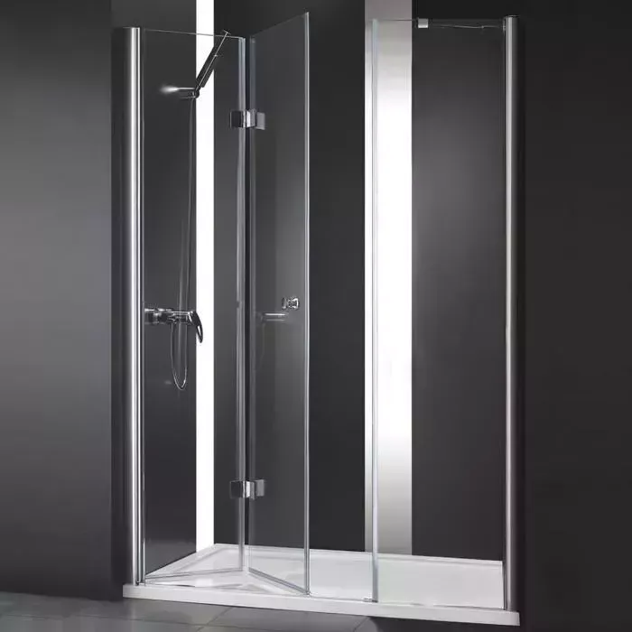Душевая дверь CEZARES Elena W-BS-13 140х195 прозрачная, хром (ELENA-W-BS-13-60+40/40-C-Cr)