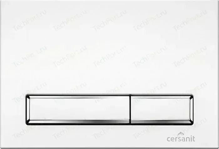 Кнопка смыва CERSANIT Leon New Blick стекло белое (S-BU-BK/Whg/Gl)