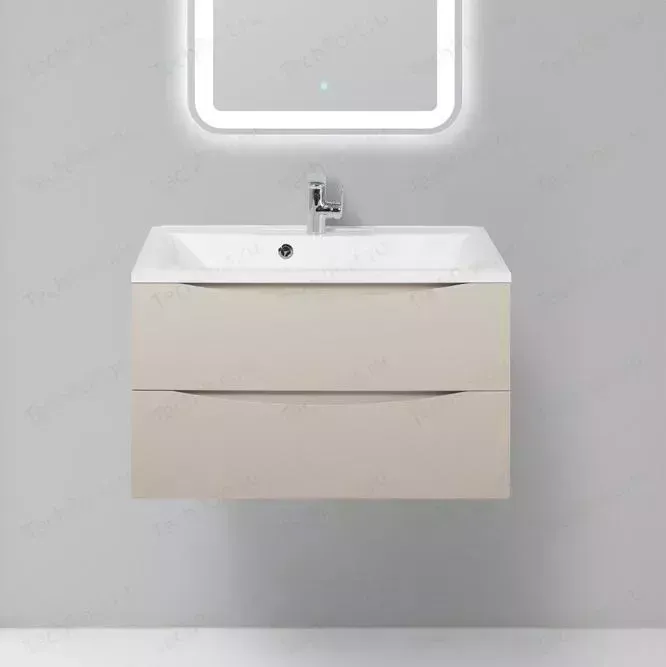 Тумба с раковиной BELBANGO с Marino 80 crema opaco (MARINO-800-2C-SO-CO-P, BB800/450-LV-MR-PR)