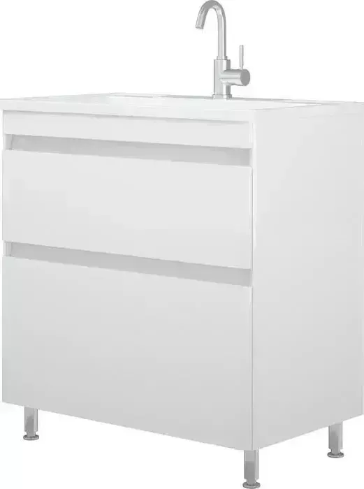 Тумба с раковиной Corozo с Алабама 80 Z2 напольная, белая (SD-00000595, 4627173210249)