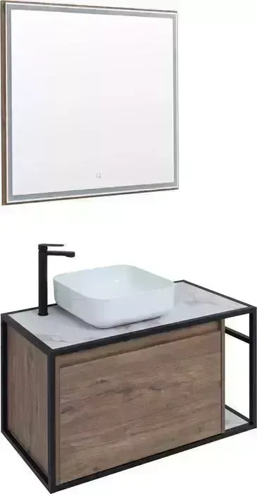 Мебель для ванной AQUANET Nova Lite Loft 90 левая, дуб рустикальный