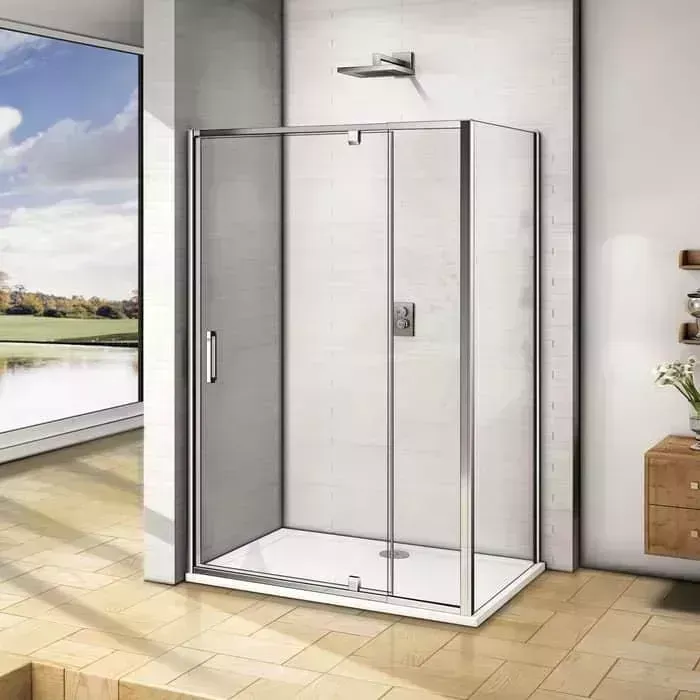 Душевой уголок Good Door Orion WTW-PD+SP 130x90 с поддоном, прозрачный, хром