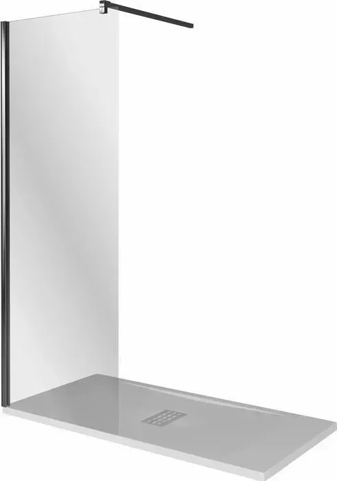 Душевой уголок Good Door Walk-In SP 120х90 с поддоном, прозрачный, черный (SP-120-C-B)