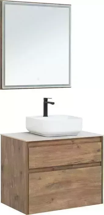 Мебель для ванной AQUANET Nova Lite 75 два ящика, дуб рустикальный/серая