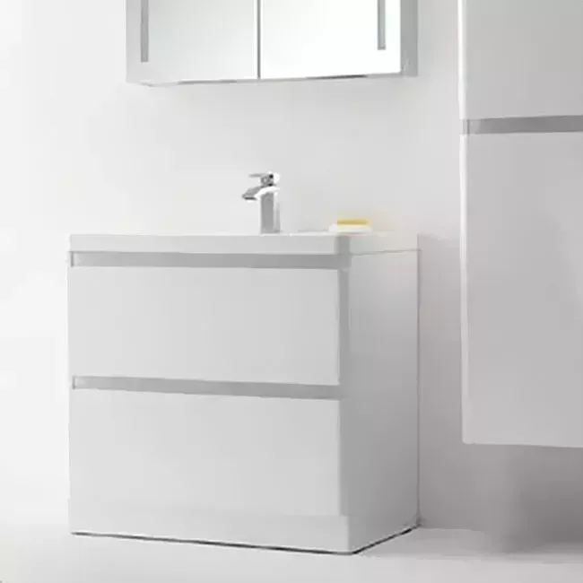 Тумба с раковиной BELBANGO с Energia-N 80 bianco lucido напольная (ENERGIA-N-800-2C-PIA-BL, EA-800-LVB)